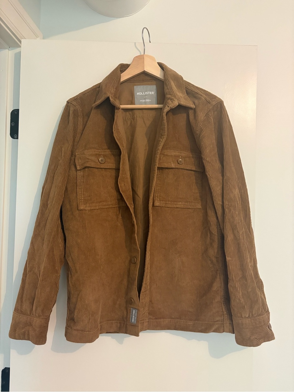 Hollister Men’s Tan Corduroy Shirt Jacket